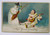 New Years Postcard Mean Snowman Harlequin Series 47 Embossed Allegheny PA 1910