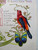 New Years Postcard Red Blue Bird Crimson Rosella Nash Vintage 40 Newark NJ 1913