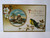 New Years Postcard Seated Birds Yellow Green Embossed Vintage Germany Antique