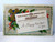 New Year Telegram Postcard Holly Branches Golden Bells Embossed Vintage 425