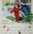 Christmas Postcard Whitney Children Sled Unique Photo Text Santa Claus Black Cat