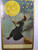 Victorian Witch Halloween Postcard Barton Spooner S 676 Human Face Full Moon Man