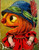 Halloween Postcard Humanized Pumpkin Head Goblin Girl 7107 Barton & Spooner