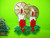 Lot Of 5 Vintage Christmas Ornaments Hard Plastic Homes Candles Some Translucent