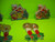 Lot Of 5 Vintage Christmas Ornaments Hard Plastic Homes Candles Some Translucent