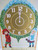 New Years Postcard Children Big Gold Clock Wreath 1912 Series 203 C Stecher