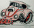 Hot Rod Postcard Bugged Out VW Beetle Bug Monster Sports Car Auto Racer Card 72