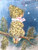 Christmas Postcard Ellen Clapsaddle Snow Baby In Tree Mica Glitter Wolf 1905