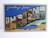 Greetings From Indiana Steel Mills Boat Dunes Large Big Letter Postcard Linen