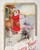 Santa Claus Postcard Decorating House Hammer Holly Branch Christmas Holiday 1915