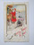 Santa Claus Postcard Decorating House Hammer Holly Branch Christmas Holiday 1915