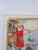 Santa Claus Postcard Decorating House Hammer Holly Branch Christmas Holiday 1915