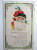 Christmas Postcard Santa With Bluebird On Hat Original Vintage Lewiston Maine