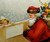Christmas Postcard Santa Claus With Sack Of Toys Girl Behind Fence Chicago 1908