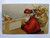 Christmas Postcard Santa Claus With Sack Of Toys Girl Behind Fence Chicago 1908