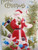 Santa Trumpet Cherub Angels Raised Image Christmas Postcard Embossed Vintage
