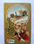 Christmas Postcard Santa Claus Holding Tree Round Winter Church Scene Embossed