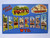 Greetings Hello From Kemmerer Wyoming Postcard Large Big Letter Unused Cows Farm