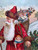 Old World Santa Claus St Nick Walking Stick Christmas Postcard Germany 1909 POOR