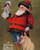 Santa Claus Holding Elephant Toy & Doll Christmas Postcard Archie Gunn 1909