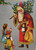 Santa Claus Christmas Postcard Saint Nick Old World Children Toy Doll Ser 5000