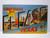 Greetings From El Paso Texas Big Large Letter Linen Postcard Cowboy Horse Cactus