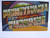 Greetings From Pennsylvania Turnpike Large Big Letter Postcard Linen Unused PA