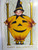 Halloween Postcard Whitney Die-Cut Standup Clown Girl Pumpkin Costume Original