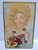 Fantasy Postcard Giant Blonde Goddess In Clouds Pansies Cherub Angels CC No57