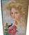 Fantasy Postcard Giant Blonde Goddess In Clouds Red Roses Butterfly CC No57