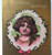 Christmas Postcard Greetings Girl Holly Leaves Series 4709 Vintage Original