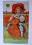 Halloween Postcard Victorian Child In Pumpkin Patch JOL 1908 Taylor Art Embossed