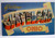 Greetings From Cleveland Ohio Large Big Letter City Postcard Linen Tichnor Blue