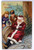 Santa Claus Sleeping Christmas Postcard Children Toys Unused Germany Embossed