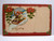 Christmas Postcard Children Sled Downhill Snow Poinsettia Flowers 1909 Germany