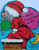 Santa Claus Christmas Diecut Lollypop Candy Sucker Card E Rosen Retro Holiday