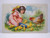Easter Postcard Baby Chicks Hen Little Farm Girl 1907 Tucks Vintage Embossed