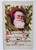 Santa Claus Christmas Postcard Saint Nick Holly Leaves Embossed Series 79