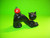 Halloween Black Cat With Bow Tie Bobble Head Nodder JOL Handmade Hand Painted