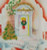 Mid Century Modern Christmas Greeting Card Cheer Glitter Decorated Tree Vintage