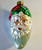 Huge Santa Claus Head Christmas Tree Ornament 8" Glitter Glass Moustache Holiday