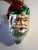 Huge Santa Claus Head Christmas Tree Ornament 8" Glitter Glass Moustache Holiday