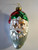 Huge Santa Claus Head Christmas Tree Ornament 8" Glitter Glass Moustache Holiday