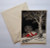 Mid Century Mod Christmas Greeting Card Gleam N Glitter Trees Cottage Snow Retro