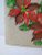 Mid Century Modern Christmas Greeting Card Die-cut Poinsettias Embossed Vintage