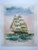 Pirate Ship Print Trexler Nautical Ocean Waves US Flag T Rex Vintage Clipper