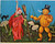 Halloween Postcard Fantasy Anthropomorphic Goblin Man Mushrooms Cat Witch 876 3
