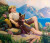 Boy Resting Black Dog Art Print Blessings On The Little Man Keedy Mountain Cliff