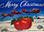 Merry Christmas Santa Claus Apple Crate Label 1950's Vintage Winter Wonderland