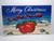 Merry Christmas Santa Claus Apple Crate Label 1950's Vintage Winter Wonderland